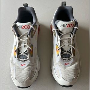 Nike Air Max 200 SE Magma Orange White Grey Men Size 13 Shoes AT8507-100